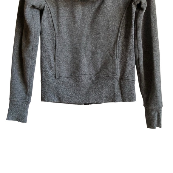 Lululemon Scuba Hoodie Light Cotton Fleece Size 2 Heathered Speckled Black Grey - Picture 13 of 16